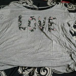 Lacey Drape Floral Love Shirt